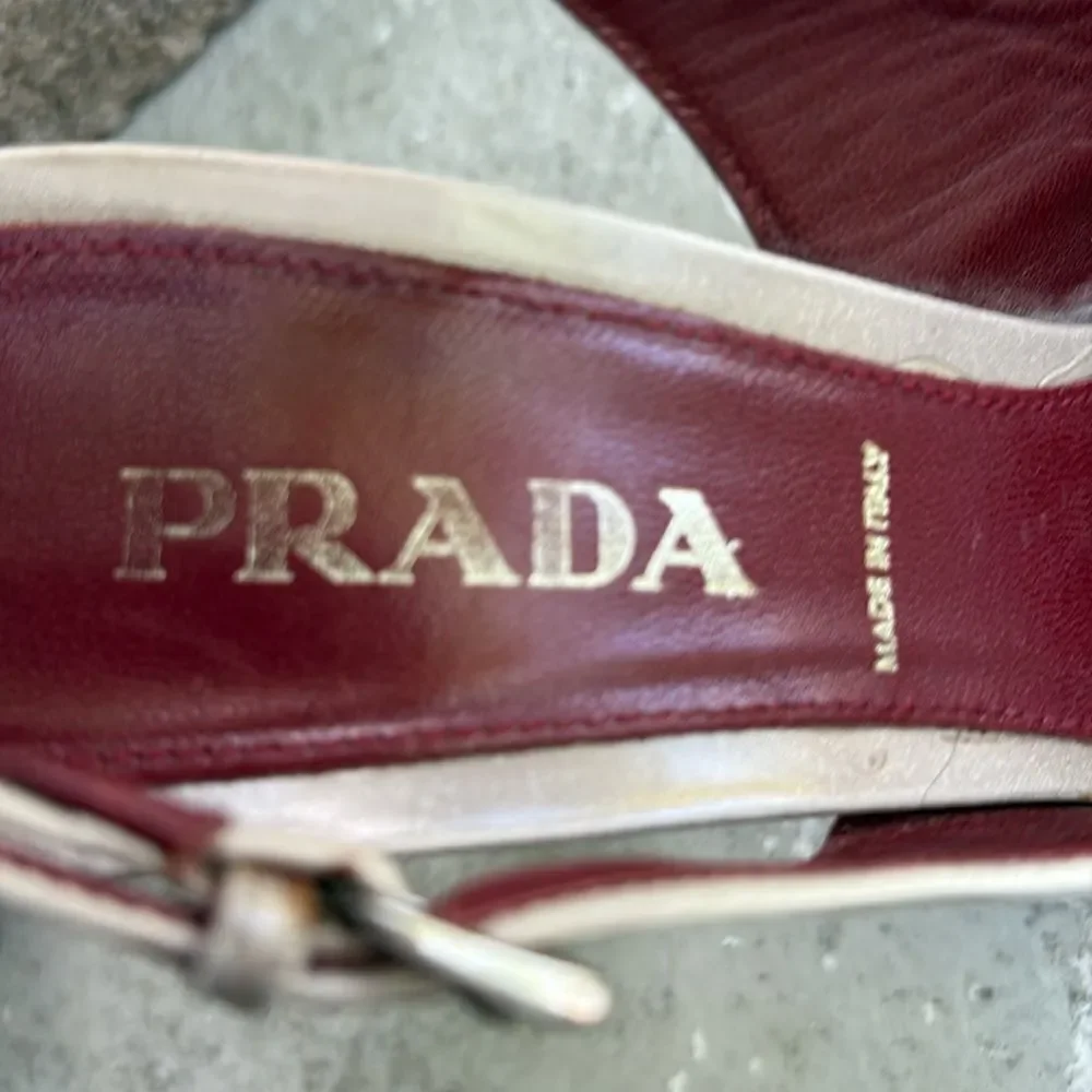 Prada Patent leather platform slingbacks